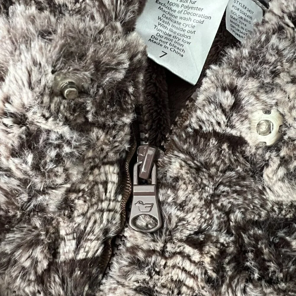 Widgeon Brown Triple Rosette Hooded Coat